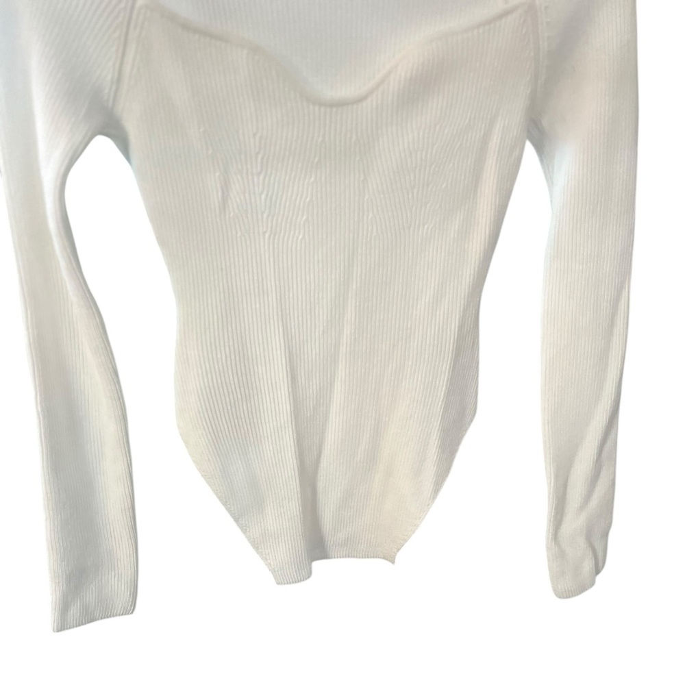 Commense Cream Ribbed Knit Top - Picture 8 of 12